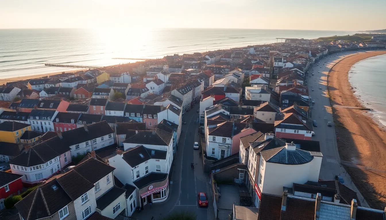 Aerial view of Brighton city for RideBlack Chauffeur Service Website